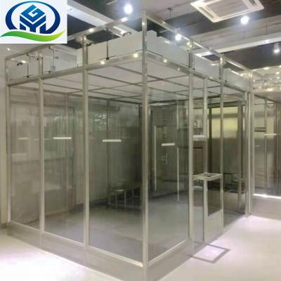 China 100 Lab / Lab Clean Room ISO 7 Hard Wall Clean Room Booths With Fan (ffu) Filter Units For Air Dust for sale