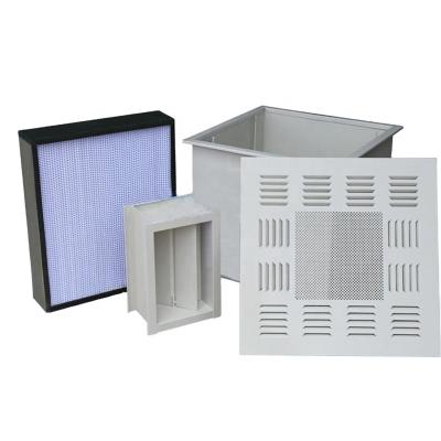 China 100 Lab/Lab Clean Room Clean Room Ceilling Terminal HEPA Filter Boxes for sale