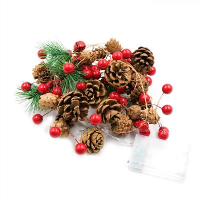 China Christmas Decoration Christmas Light with 2M Pine Cones Christmas Decoration Supplies Hanging 20 LED Christmas String Light for Gifts Navidad for sale