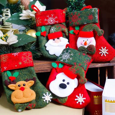 China Cheap Stocking Christmas Mini Shape Christmas Gift Bag Wholesale Small Size for sale