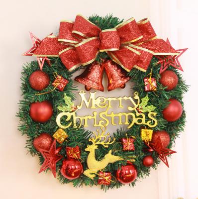 China Indoor/Outdoor Christmas Super Flower September Decoration PVC Decorative Cheap Artificial Wreath for sale