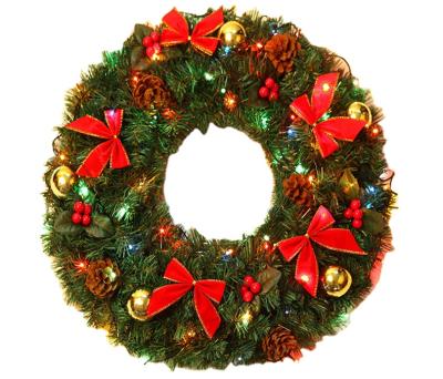 China Indoor/Outdoor Christmas Flower Promotion Decoration PVC Cheap Artificial Garland for sale