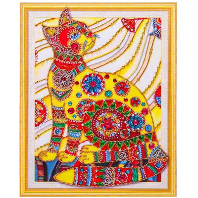 China Hotel new product special idea diamond animal cat painting diy custom 5d diamond painting for sale