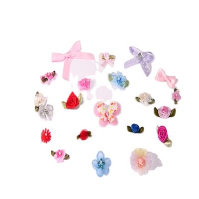 China Wholesale high quality pre made mini underwear satin ribbon bow for bra decoration for sale