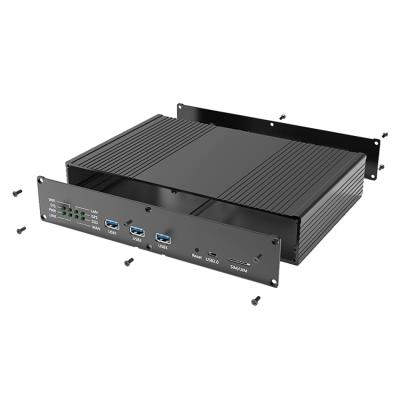 China Install PCB Board Yonggu J34 240*45mm Black Industrial PC Boards Horizontally Mount Aluminum Extruded Enclosure for sale