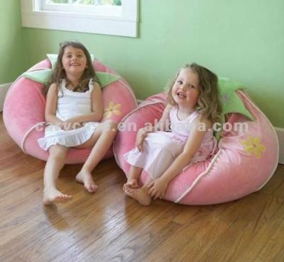 China Strawberry Kids Soft Bean Bag Loveseat, New Fashion Design Bean Bag Chair for sale