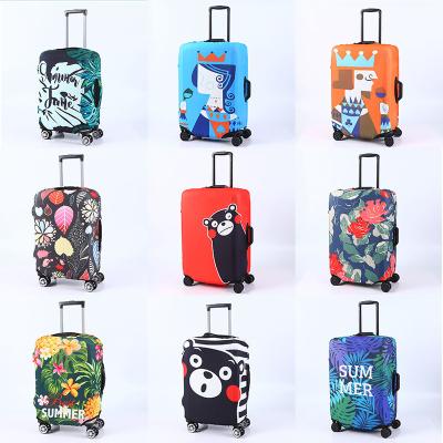 China Soft Full Pattern 3D Digital Printing Promotion Custom Travel Luggage Cover With Fashion Popular Printed for sale