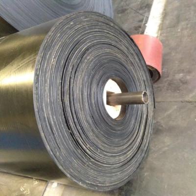 China High Strength Fire Resistant Belt Fire Resistant Black PE Rubber Conveyor Belt for sale