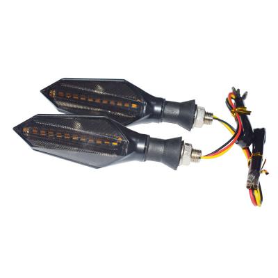 China Plastic + LED Motorcycle Steering Light Flow LED Double Sided Turn Signal Signal Light for sale