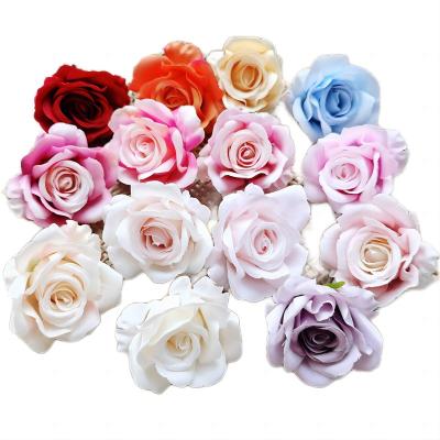 China Decorative Wedding Home Flowers ODM petal de rose Wedding corsage wrist DIY flowers Wall decoration Artificial rose flower head for sale