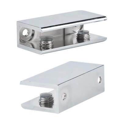 China Zinc Alloy Zinc Alloy Material Glass Shelf Bracket Clamp for sale