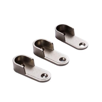 China Zinc Alloy Oval Wardrobe Tube Rail Closet Rod Clamp for sale