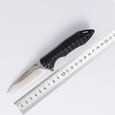 China Slide Open Outdoor Camping Tool Textured Handle With Back Clip Portable Folding Fruit Knife for sale