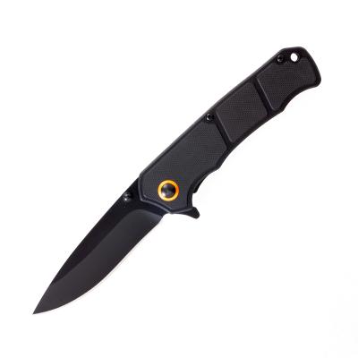 China Open Slide Outdoor Camping Equipment Titanium Coated Stainless Steel Folding Knife for sale