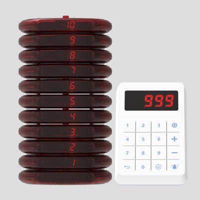 China Restaurant Restaurant Pager System Guest Paging System Waterproof Wireless Coaster Pager for sale