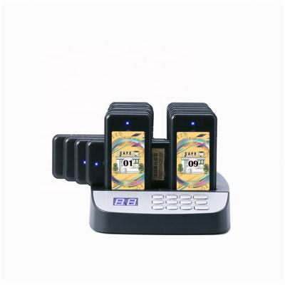 China For Server Calling Guests 16 Pagers 433MHz New Fashion Waterproof Touch Button Rectangle Shape Pager for sale