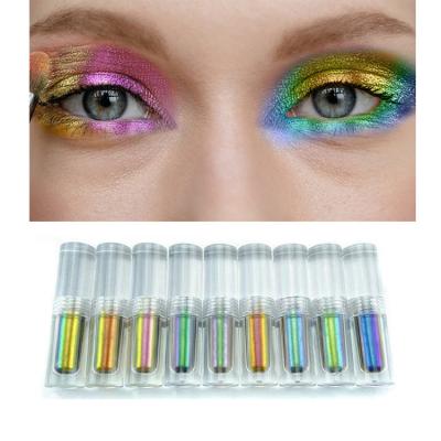 China Chameleon Duochrome Chameleon High Gloss Waterproof Dye Liquid Eyeshadow Waterproof Long Lasting Eyeshadow for sale