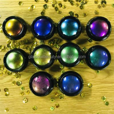 China Waterproof hot sale color Chameleon pigment powder eye shadow pigment grade chrome shift cosmetic mica powder for sale