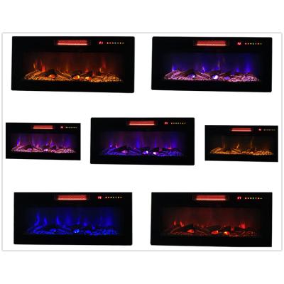 China 7 Fire Color 5 Brightness Fit 120V 1500W Large Modern Luxury Wall Hung Wall Mounted Electric Heater for sale