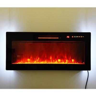 China Modern Luxury OEM 40inch Wall Hanger Mounting Type Electric Indoor Fireplace Heater On Wall Wood 1500w for sale