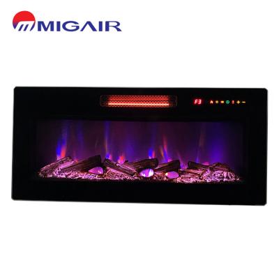 China Modern Luxury Manufacturer E Fire Place 1500w 120v Wall Mounted Wall Hung Electric Heater Insert Fireplace for sale