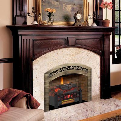 China Modern Luxury OEM Simulated Flame Fire Place Electric Stove Fireplace Heater Fake Wood Quartz for sale