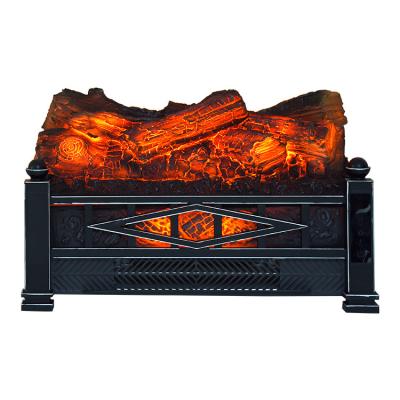 China Modern Luxury Adjustable Faux Log Wood Effect Fireplace Electric Flame 1500w 120v Log Heater for sale