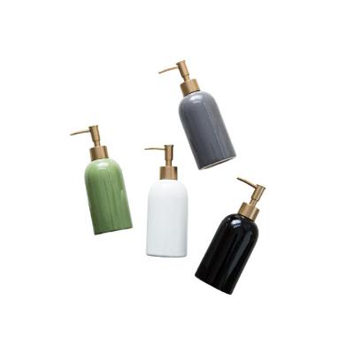 China Wholesale Customized Modern Logo Liquid Hand Soap Ceramic Dispenser for Kitchen and Bathroom Decor for sale