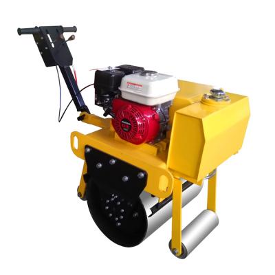 China Building Material Shops Manual Vibrating Mini Double Roller Mini Road Roller Hand Push Roller for sale