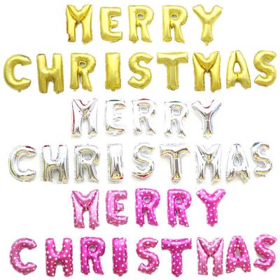 China Healthy 16 Inch Alphabet Letter Balloons Set Merry Christmas Alphabet Foil Balloon For Christmas Party Decoration Letter Balloons for sale