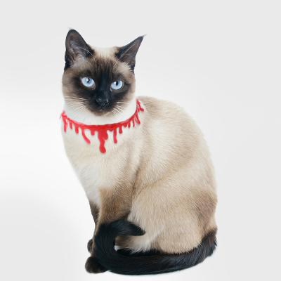 China Viable Creative Dog Collar Pet Bleeding Collar Jewelry Pet Halloween Bleeding Simulation Simulation Dog Halloween Accessories for sale