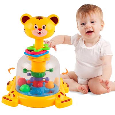 China Game Hot-selling educational toys turntable game baby spinner and press toys for the first education cartoon toys baby for sale