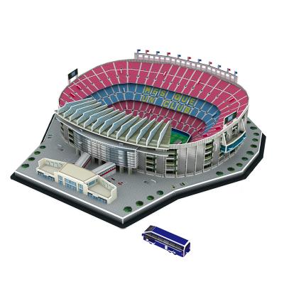 China Toy World Famous Architecture Football Stadium Educational 3D Paper Puzzle Home Decor DIY Assemble Paper Model Toy For Children And Adults for sale