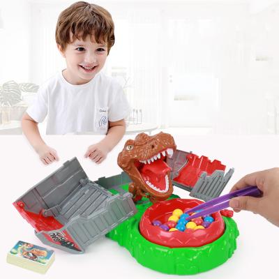 China Playing table children eating bean precaution dinosaur playset toys warn dinosaur game board game toy for sale