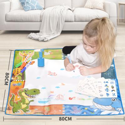 China Kids Drawing Writing Education Educational Funny Throw Drawing Erased 2 In 1 Magic Mat 80*80cm Children Drawing Drawing Toys Aqua Magic Doodle Mat for sale