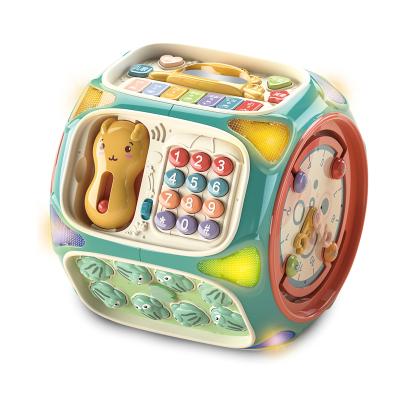 China ABS+PP+PC Portable Baby Activity Cube Toys Educational 8 IN 1 Cube Multifunctional Polyhedral Learning Sensory Toys Puzzle Game for sale