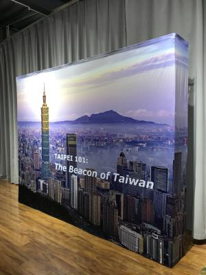 China Spanningsstof pop-up Display Backdrop Stand 3x4 voor muur reclame tentoonstelling Te koop