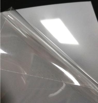 China Claro transparente imprimible del rollo de la etiqueta engomada del vinilo 90micron para el vidrio en venta