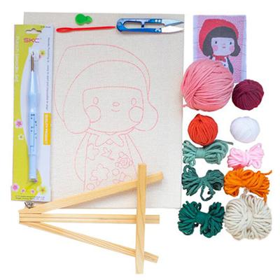 China Europe simple home decor punch needle diy kit handwork factory price handmade European embroidery kit for sale