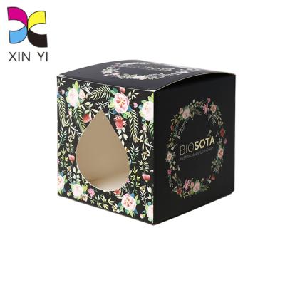 China Recycled Materials OEM Candle Window Box Custom Paper Box Packaging for sale