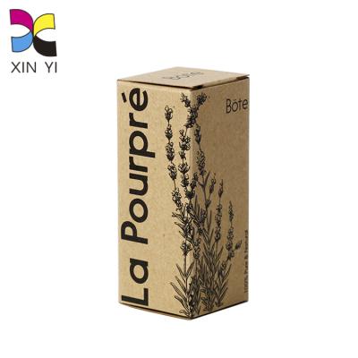 China Recycled Materials BB Cream Natural Brown Box Package Boxes Packaging Black Printing Kraft Box for sale