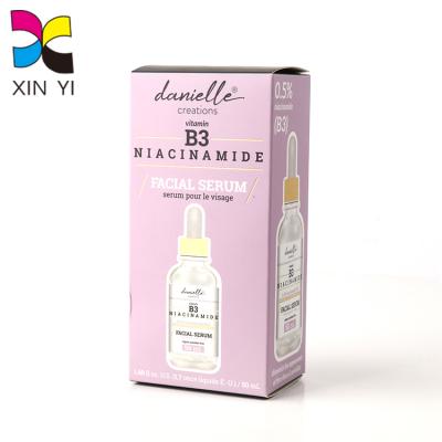 China Recyclable Custom B5 Bottle Package Boxes Serum Box Cosmetics Packaging Box With Liner for sale