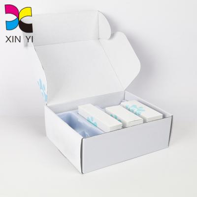 China OEM Recyclable Custom White Cosmetic Box Packaging Cosmetic Mailer Mailer Box With Inner Tray for sale