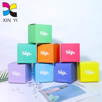 China Low Moq Recyclable Cmyk Pantone Printing Jar Candle Packet Box Paper Boxes for sale