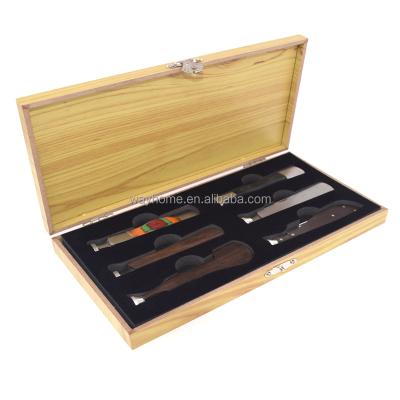 China New 420J2 Tobacco Pipe Cleaning Tool Kit 6 PCS in Wooden Case TKX001 for sale