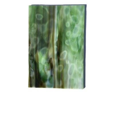 China Apartment Dotted Decorative Art Glass Green Stained Glass Sheet for sale