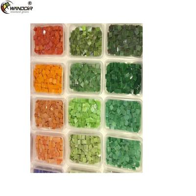 China Apartment Wholesale Color Glass Mosaic , Stained Glass , Particle Glass Square for sale