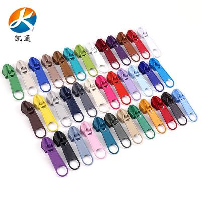 China The other no. zinc alloy awning wholesale factory metal luggage top 5 color can be used as long outsole plate zipper head for sale