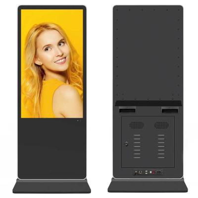 China 55 inch indoor touch screen wifi advertising player kiosk IR lcd show digital signage totem for sale