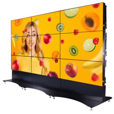 China Indoor 55inch 1x2 4x2 LCD 4k Display Advertising Panel Multi Player Screen Seamless Controller Video Wall for sale